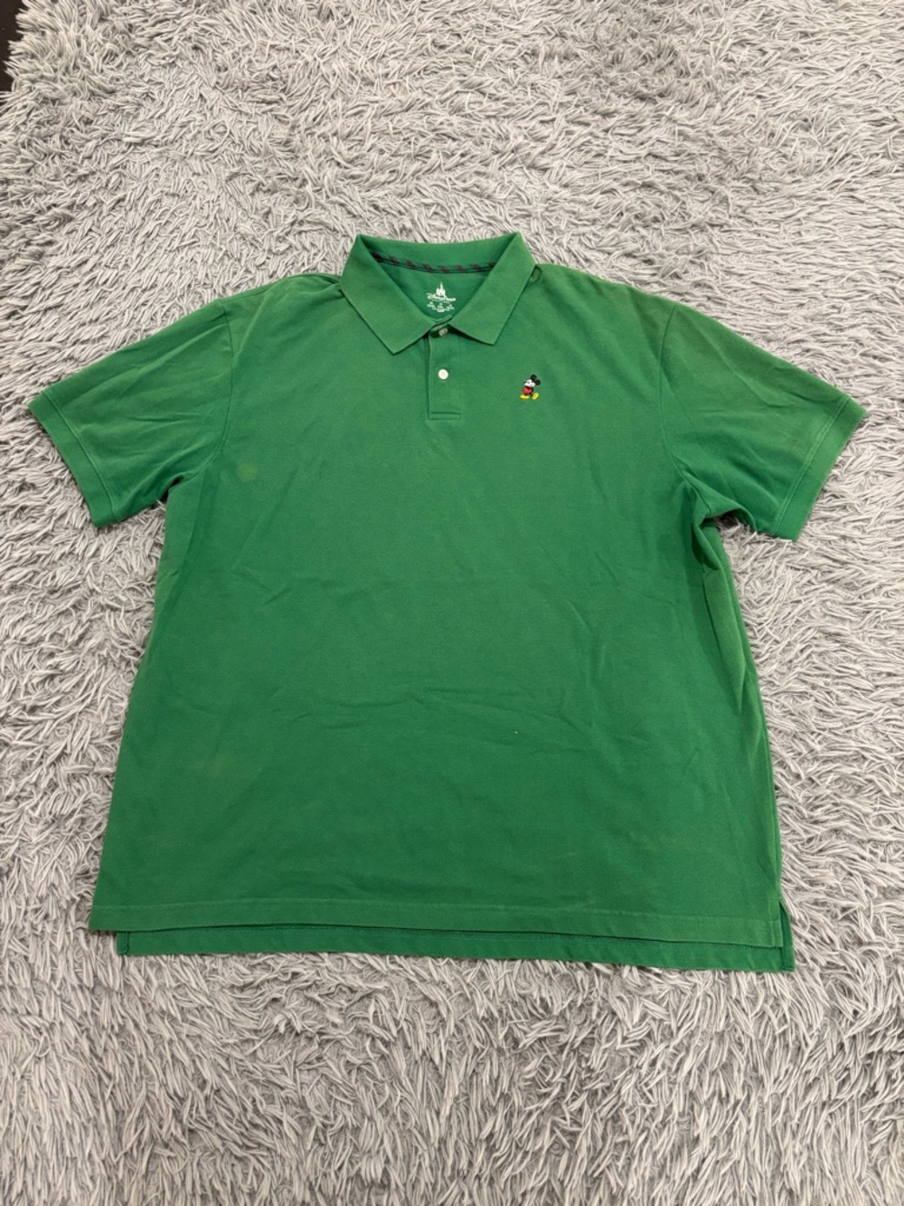 Disney Parks Men’s Green Polo Shirt 3XL Mickey Mouse Golf Performance Preppy